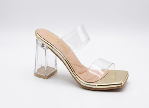 Sandalia mule dorado